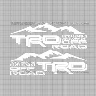 适用皮卡车贴花TRD4 x4越野TOYOTA Tacoma丰田塔科马坦途车身贴纸