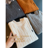 羊毛绞花系列 显瘦圆领毛衣25 元 厂渠道纱 L拉夫家 柜2990