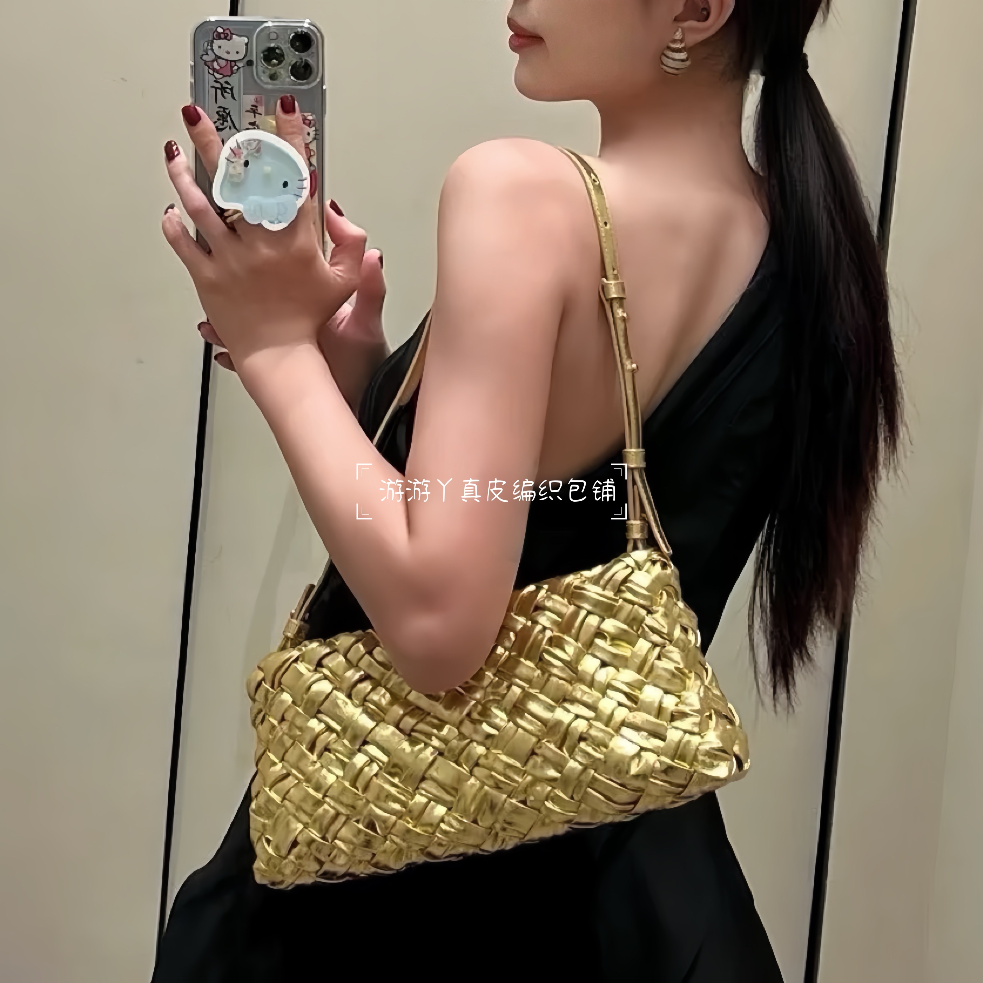 2025新款手工真皮编织女士ChaCha