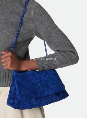 复古潮流垃圾袋dustbag麂皮绒面真皮手工编织包单肩斜挎女包小包