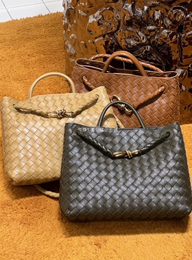 2024年秋冬新色Andiamo中号小羊皮手工编织包单肩斜挎手提包女包