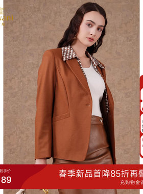 乔万尼商场同款西装假两件设计可拆卸领商务通勤洋气时尚EM1B135