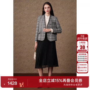 乔万尼绵羊毛短外套格纹小香风洋气时尚 首降 EM4B553 2025冬款