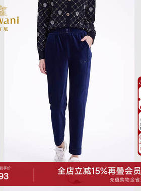 乔万尼裤子女新款商场同款雪尼尔保暖休闲裤好看流行EF4F120