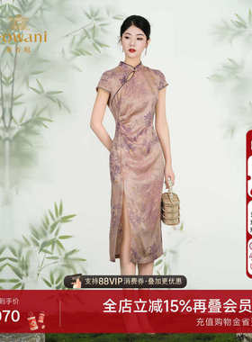 乔万尼2025夏新款商场同款气质显瘦连衣裙新中式复古裙子ED2E502