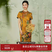 乔万尼商场同款 真丝连衣裙重磅40mm桑蚕丝新中式 复古旗袍ET2E315