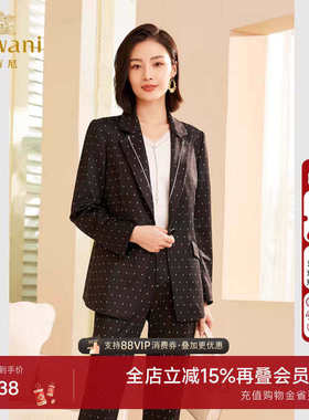 乔万尼2025秋季新品小西装修身显瘦波点短外套气质高级感ET3B702