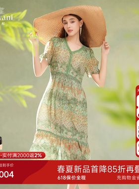 【专利款】乔万尼真丝连衣裙桑蚕丝2026夏商场同款EM2E816