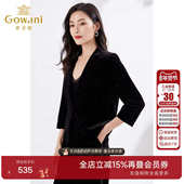 乔万尼商场同款 外套重工好看流行EI3B211 西装 秋装 烫钻金丝绒短款