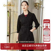 洋气中长款 乔万尼风衣外套女新款 妈妈秋装 英伦风简约设计高端气质