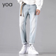 牛仔裤 韩版 男2025潮牌新款 YOA春秋季 浅色修身 水洗时尚 九分小脚裤
