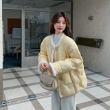 大量有货真水貂毛新中式黄色刺绣羽绒服2C002A606P285K428，女装羽绒服，2C002