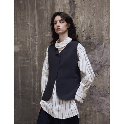 环保再生纤维面料马甲套装