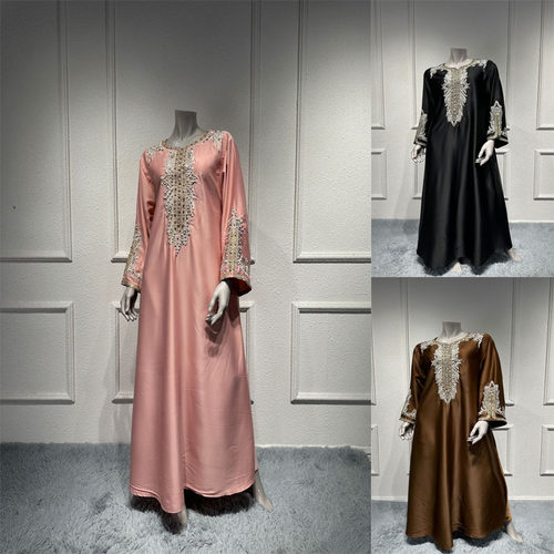 烫钻晚宴礼服女大码连衣裙dress