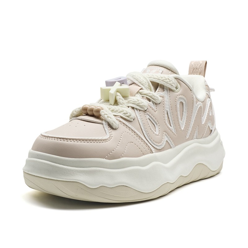 可可鞋特步女鞋经典板鞋2025秋季新款革面百搭休闲鞋975318310039,运动鞋new,板鞋,淘宝优惠券,粉丝福利购,淘宝优惠卷