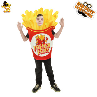 万圣节厂家直销儿童节cos网红薯条服装创意搞笑聚会装舞台装扮服