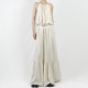 没2月 吊带长裙子 气质慵懒度假挂脖无袖 法式 茶歇棉麻连衣裙女夏季