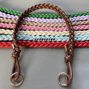 调节三股辫包带可单肩斜挎环保pu肩带替换钩针包藤条包手提包配件