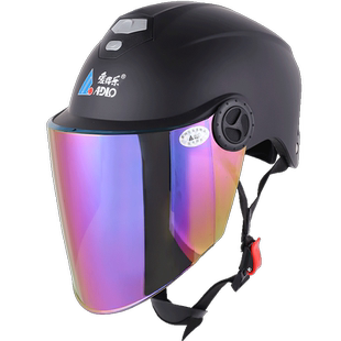 新国标3认证电动车摩托车头盔遮阳防紫外线爱得乐半盔防晒