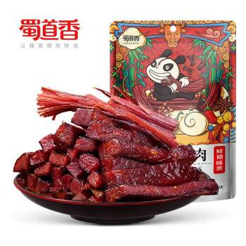 蜀道香休闲零食肉脯藏式风干干四川特产小吃香辣手撕牛肉果肉条