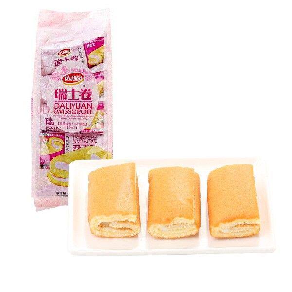 达利园 瑞士卷草莓味200g饼干蛋糕卷年货零食早餐面包办公室点心