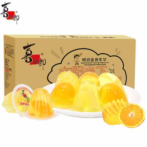 喜之郎蜜桔菠萝果肉果冻1.75kg多口味混合装儿童休闲元宵节零食