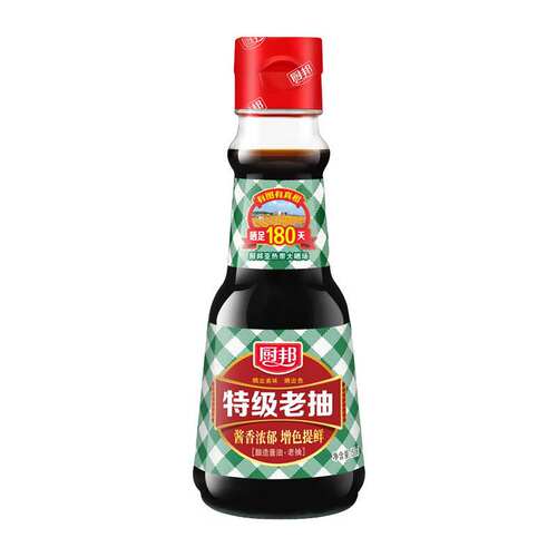 新款厨邦厨邦特级老抽传统酿造上色卤煮红烧酱油150ml果肉条6个月