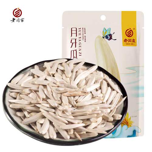 新款 老闫家月牙白瓜子原味象牙葵花籽坚果炒货休闲零食品100g/袋