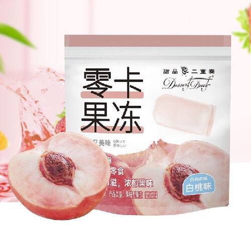 EDO pack 蒟蒻0卡果汁果冻 水蜜桃味180g/袋 休闲零食下午茶网红