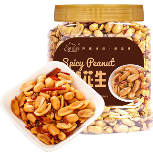 新边界 坚果炒货下酒菜熟花生米零食小吃 麻辣花生400g