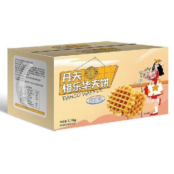 丹夫格乐饼营养早餐烘烤面包点心充饥饼干蛋糕华夫软饼果肉条包装
