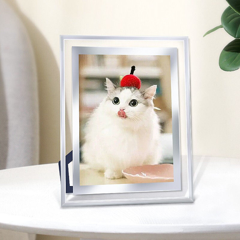 极度空间 相框7寸玻璃相框画框横竖可摆相框摆台宝宝儿童照片百岁