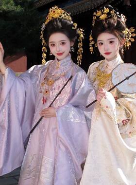 明制立领重工汉服套装春秋古装织金套装古风对襟衫马面裙中国风女