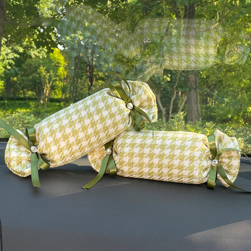 千鸟格款式糖果形状车用竹炭包