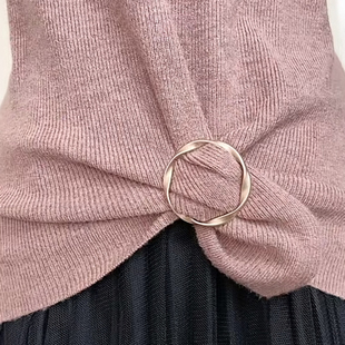 高档衣角固定扣女下摆T恤打结多功能腰带衣角扣夹子收腰扣送教程