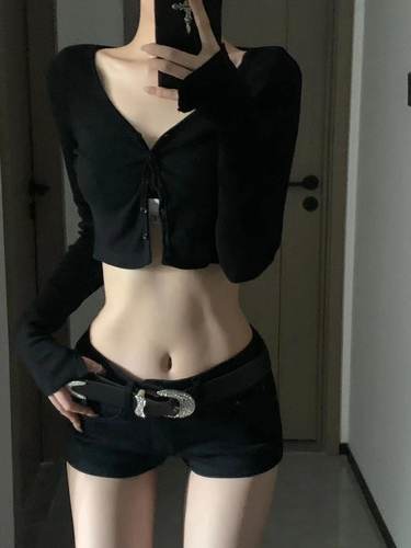 阔脚裤短裤常规牛仔布春夏