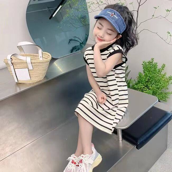 女童夏装连衣裙2026新款网红儿童长裙夏天T恤裙夏季女孩洋气裙子