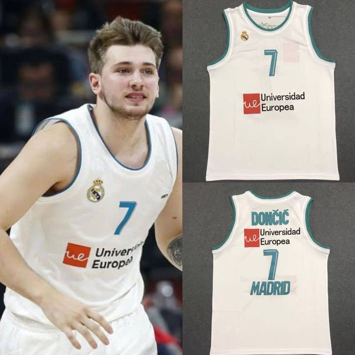 欧洲联赛卢卡·东契奇7号球衣男女篮球服背心训练服