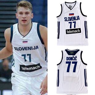 欧洲杯国家队77号东契奇男女同款篮球服球衣美式运动无袖刺绣背心