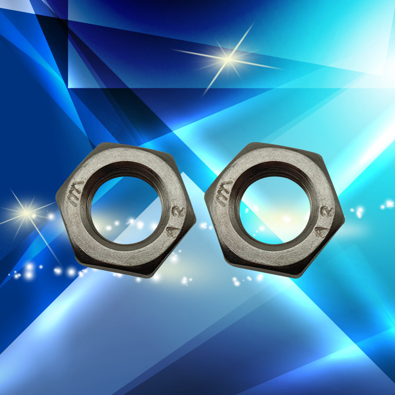 304不锈钢六角薄螺母 薄螺帽 扁薄螺丝帽 M3M4M5-M24M27M30M33M36