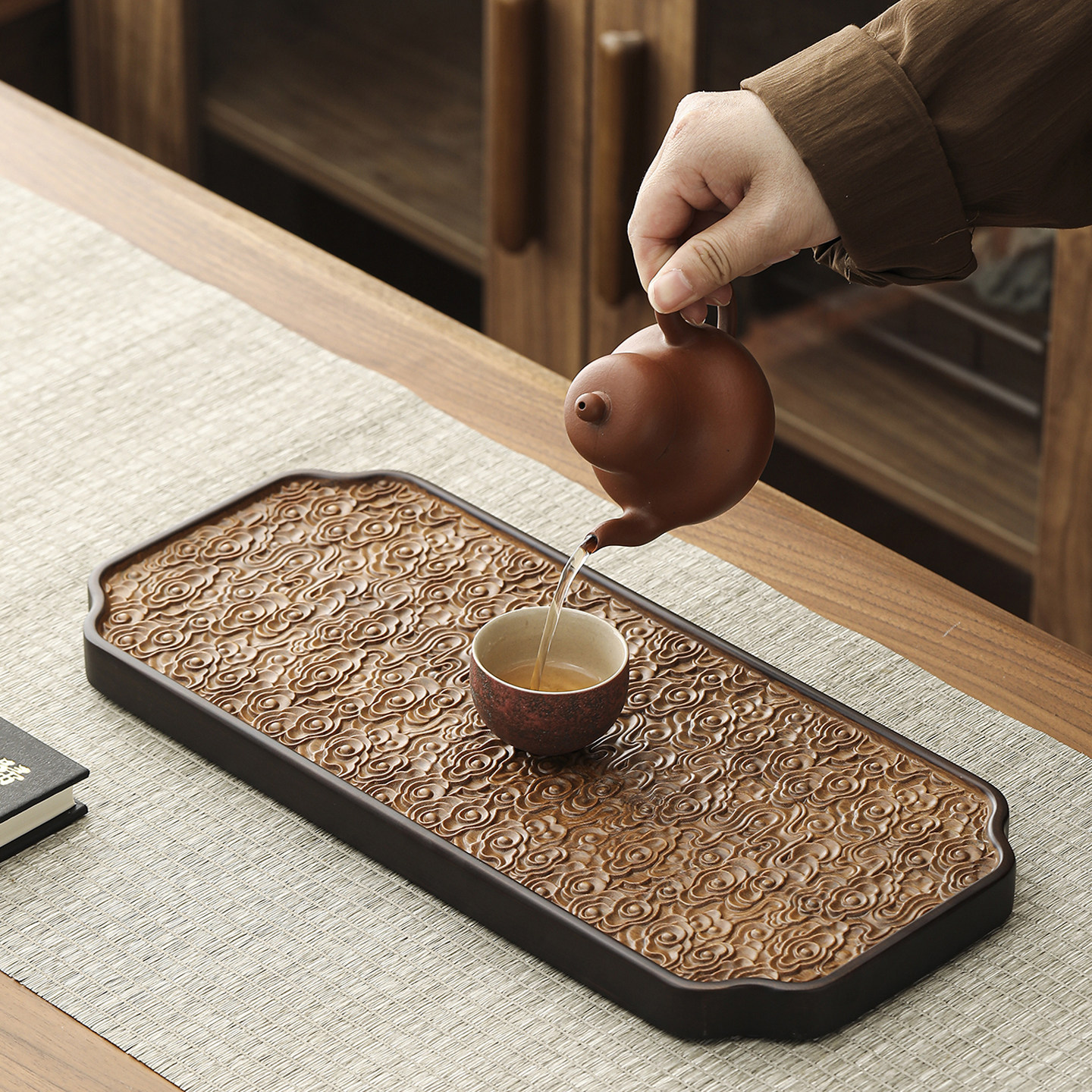 新中式重竹八角干泡茶盘