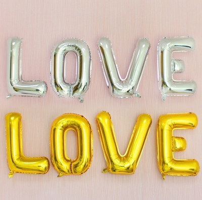 新款铝膜气球铝膜气球love