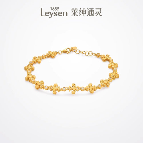 莱绅通灵珠宝足金黄金手链