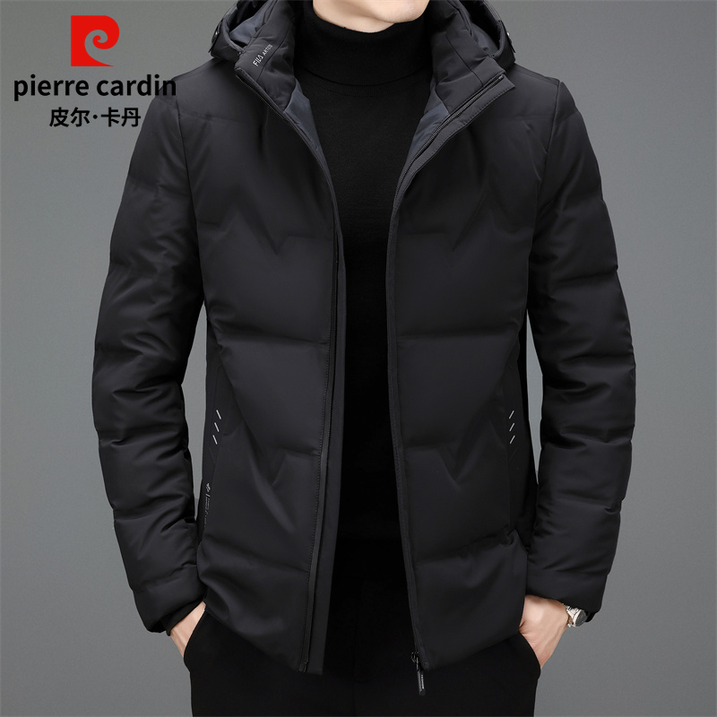 皮尔卡丹冬季保暖羽绒服男