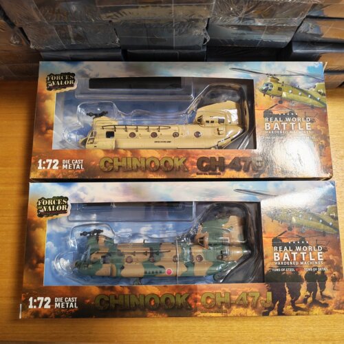 夏季清仓FOV1/72支奴干双旋翼重型直升机合金成品模型摆件现货