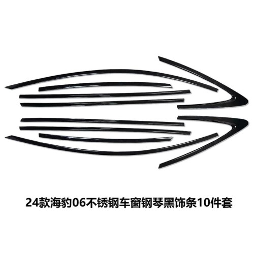 海豹06DM-i不锈钢黑武士车窗饰条