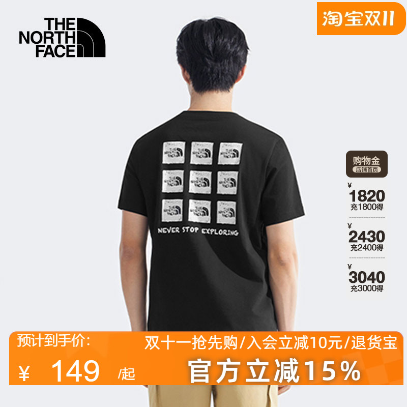 TheNorthFace北面情侣款纯棉短袖T恤户外透气新款25春夏男女8EY8