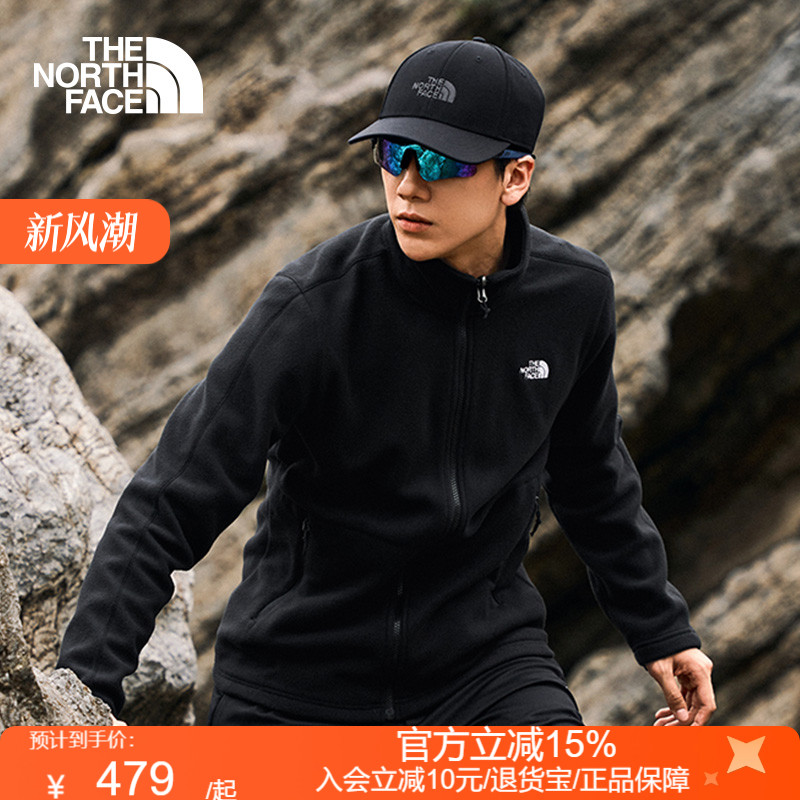 北面休闲抓绒衣保暖内胆外套