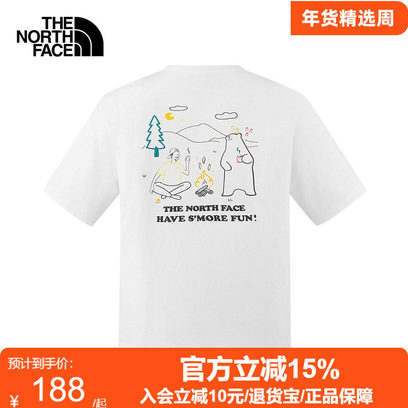 TheNorthFace北面男女款小熊短袖T恤户外运动25春夏棉质透气8DBV,户外/登山/野营/旅行用品,户外休闲衣,淘宝优惠券,粉丝福利购,淘宝优惠卷