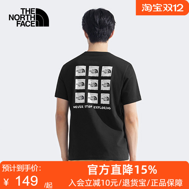 TheNorthFace北面情侣款纯棉短袖T恤户外透气新款25春夏男女8EY8